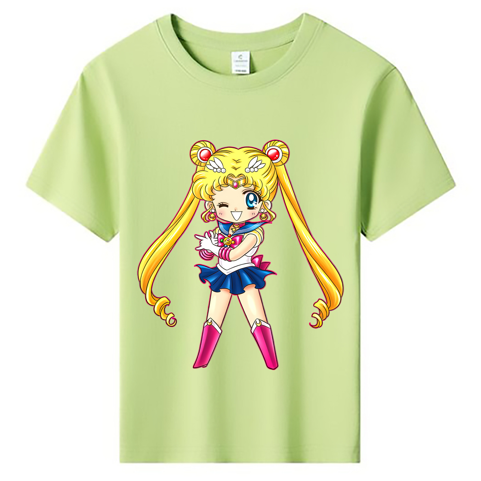 （画像用） 美少女戦士セーラームーン 月野 うさぎ つきの うさぎ Sailor Moon Tsukino Usagi 綿100％キッズTシャツ（フロントプリント）